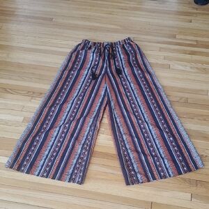 Agnes Orinda Bohemian Striped Wide Leg Pants